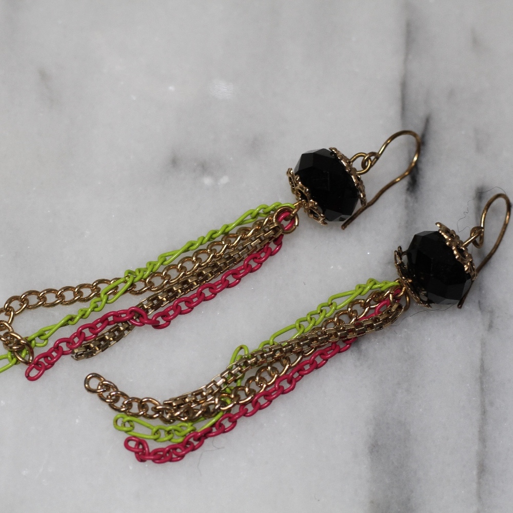 Multi Color Tassel Earrings